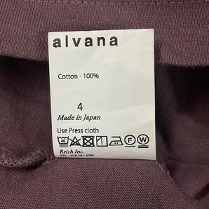 alvana アルヴァナ 半袖Ｔシャツ パープル系 サイズ4 正規品 / B4650の画像5