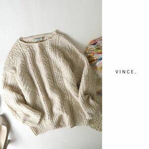 ヴィンス VINCE.☆洗える カシミヤブレンド ケーブルニットプルオーバー XSサイズ☆M-S 0713