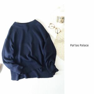 パラスパレス Pal'las Palace☆綿100% クルーネックニットプルオーバー フリーサイズ☆N-H 1111