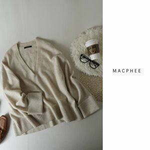 1.5万☆トゥモローランド/マカフィー MACPHEE☆ウールカシミヤVネックプルオーバー Sサイズ☆M-S 1033