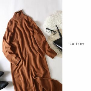 2.6万☆トゥモローランド/ボールジィ BALLSEY☆ウールセーブルカシミヤ フロントスリットワンピース Sサイズ☆A-O 0548