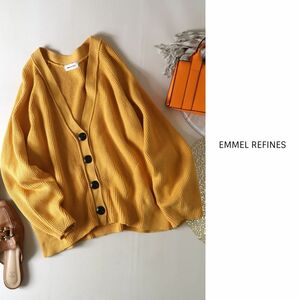 1.2万☆ユナイテッドアローズ /EMMEL REFINES☆洗える EM Useful アゼ Vネック カーディガン☆A-O 1224