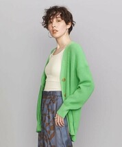 1.4万☆超美品☆ユナイテッドアローズ/BEAUTY & YOUTH☆洗える オーバーサイズ 畦ニット オーバーVネック カーディガン☆M-B 1497_画像3