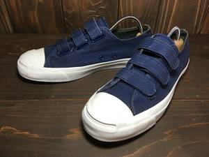 ★Converse コンバース JACK PURCELL ジャック パーセル ベルクロ 紺 7.5インチ 26.0cm Used 検 ニルヴァーナ カートコバーン