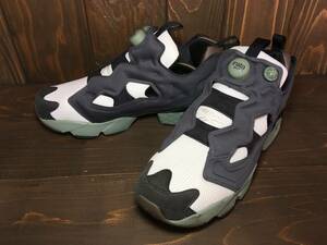 *Reebok × eightyone сотрудничество INSTAPUMP FURY насос Fury белый × чёрный × хаки 29.5cm превосходный товар Used осмотр Reebok ei чай one 