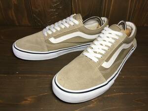 ★VANS バンズ 国内企画 OLD SKOOL オールドスクール ライト ブラウン×白 27.0ｃm 美品 Used 検 SK8 ハーフキャブ スリッポン ERA