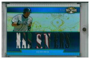 イチロー 2011 TOPPS TRIPLE THREADS SAPPHIRE PATCH 1/3 パッチ