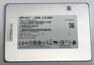 micron社製 MTFDDAK256TDL 256GB SATA接続 ジャンク品(1599) 送料無料