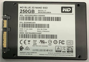 WDC社製 WDS250G2B0A 250GB SATA接続 ジャンク品(1586) 送料無料