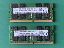 [2枚組] 16GB SODIMM PC4-21300V-S 2Rx8 DDR4-2666 HMA82GS6CJR8N-VK DELL Precision 7530用 SK Hynix ※23_画像1