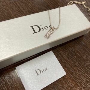 Christian Dior クリスチャンディオール 小物 ネックレス ロゴ レディース ファッション 箱付き シルバーカラー