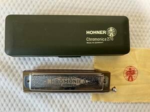 26 HOHNER horn na- harmonica Chromonica 270 black matic Germany made 12 hole 