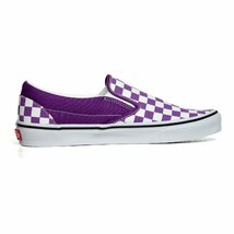 新品 VANS バンズ US アメリカ企画 スリッポン チェッカー 紫 パープル チェック柄 スニーカー メンズ US7.5（25.5cm）_画像2