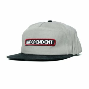 セール SALE 新品 INDEPENDENT インディペンデント 帽子 キャップ スナップバック 5パネル トラッカー 灰黒 グレーブラック ツートン