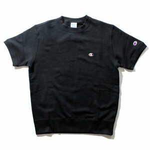 セール SALE 新品 Champion チャンピオン 半袖スウェット ショートスリーブ スエット Tシャツ シンプル 裏毛 ブラック 黒 XXL 2XL