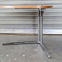 T833) アクタス TECTA サイドテーブル コの字型レッグ 高さ調整 天然木 無垢材 スチール ACTUS K22 SIDE TABLE ドイツ BAUHAUS 参考9万_画像8