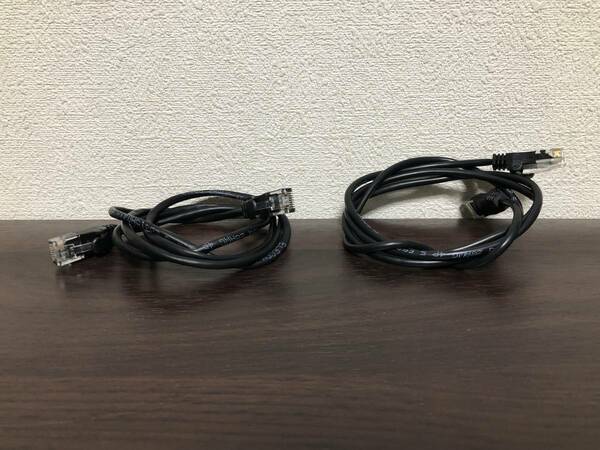 ELECOM LANケーブル CAT5e準拠 やわらか 1m ブラック LD-CTY/BK1 2本セット