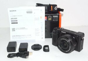 ★ショット枚数2,992回！元箱付！SONY ソニー α6400 ILCE-6400L パワーズームレンズキット ミラーレス一眼 美品！★