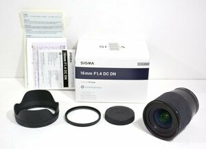 ★元箱付！SIGMA シグマ 16mm F1.4 DC DN Contemporary ソニーEマウント レンズ 美品！★