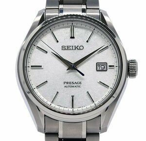 ★箱付！美品！SEIKO セイコー PRESAGE プレザージュ プレステージライン 和紙模様 シルバー文字盤 SARX055 チタン 自動巻き メンズ★