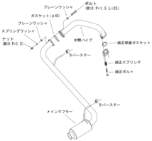 【HKS】silent Hi-Power パジェロミニ TA-, ABA-H58A 4A30(TURBO) 02/09 ～13/02 (個人様宅発送可)_画像3