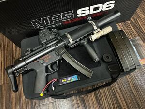 東京 マルイ 次世代 MP5 SD6 カスタム リコイルギミックオミット Navy SEALs DEVGRU 付属品 マガジン バッテリー ガンケース ハンドガード