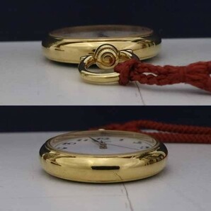 セイコー 小型懐中時計 クオーツ 7N01-6010 金色  の画像5