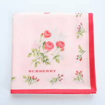 ■未使用　BURBERRY バーバリー　ハンカチ　花柄■_画像1