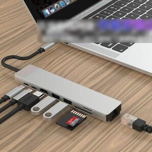 USBハブ 8 in 1 HDMI 4K急速充電 LANポート USB HUB