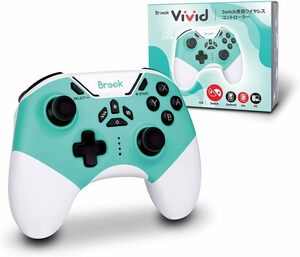 Brook Vivid Switch Android iOS PC 用 ワイヤレス コントローラー Bluetooth無線 背面ボタン 6軸ジャイロセンサー 連射 マクロ 振動 BLUE