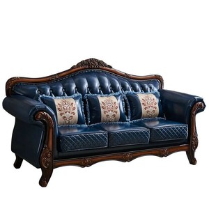 [kk]3 seater . leather sofa new goods Europe style antique European style elegant 