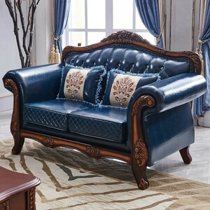 [kk]2 seater . new goods Europe style leather sofa antique European style elegant 