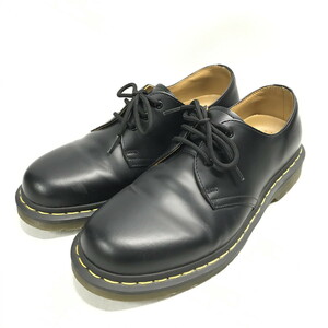 ●Dr. Martens　ドクターマーチン　ビジネスシューズ　ブラック　靴紐 UK8 　擦れたキズあり　中古(uu0207_4_30)