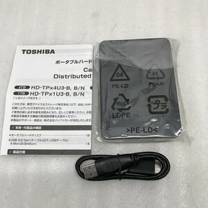 ●TOSHIBA　東芝　ホータブルハードディスク　HD-TPA4U3-B 4TB　取り扱い説明書あり　未開封品(uu0213_6_35)