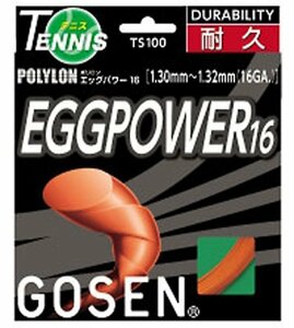 742642-GOSEN/ゴーセン ポリロンエッグパワー16 硬式テニスガットF