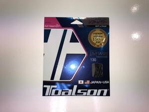 T13.TOALSON 硬式テニスガット バイオロジック・ライブワイヤー 130 ブラック