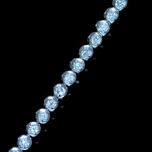 F3610 天然ダイヤモンド２．００ct 最高級Pt900無垢テニスブレスレット 長さ18.5cm 重量12.7g 幅4.4mm