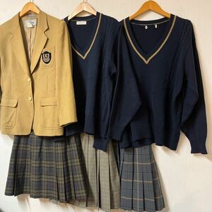 6点セット コスプレ衣装 高田学苑 ブレザー1点 スカート3点 セーター2点 高校生 制服 学生服 女子高生 240206