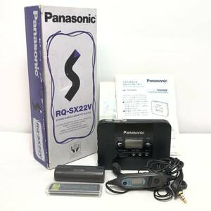 ▼Panasonic RQ-SX22V ステレオラジオカセットプレーヤー ブラック 黒 ポータブルプレーヤー オーディオ機器 パナソニック 箱付き ジャンク