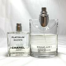 ▼香水 2本セット CHANEL エゴイスト プラチナム 50ml 残1/3程度/BVLGARI プールオム オードトワレ 100ml 残6割程度 メンズ コロン_画像2