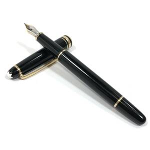 ▼14K 4810 MONTBLANC モンブラン マイスターシュテック 万年筆 #144 ソリテール 西ドイツ製 ブラック 黒系 ホワイトスター Meisterstuck