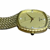 19443 CYMA シーマ QZ 604SP 1JWY シャンパンゴールド文字盤 メンズ腕時計 YUM 0136000ゴールド文字盤 ジャンク_画像2
