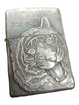 19275 zippo/ジッポ/オイルライター/天然ダイヤモンド入り/2000個限定品/携帯用オイルホルダー付き/虎/喫煙具/年代物/当時物/ライター/煙草_画像3