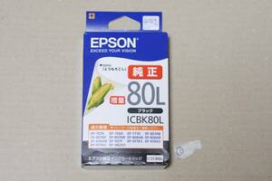 【未開封】EPSON 純正 80L インクカードリッジ ICBK80L 黒 ブラック 検) エプソン EP 707 708 777 807 808 907 977 978 979 982 北海道 ①