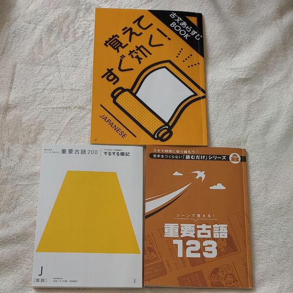 進研ゼミ　高２講座 重要古語123 受験準備講座　覚えてすぐ効く！古文あらすじBOOK 　大学受験講座　重要古語200