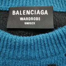 2021年!!!最高傑作!!!【バレンシアガ BALENCIAGA】WARDROBE UNISEX ラグジュアリー ロゴ総柄!!! ニット セーター メンズ レディース XL相当_画像9