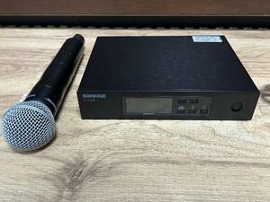 ☆FB074【中古品】 デジタルワイヤレス受信機 ハンドヘルド型送信機 セット　SHURE QLXD4 JB / QLXD2 JB SM58