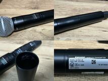 ☆FB074【中古品】 デジタルワイヤレス受信機 ハンドヘルド型送信機 セット　SHURE QLXD4 JB / QLXD2 JB SM58_画像10