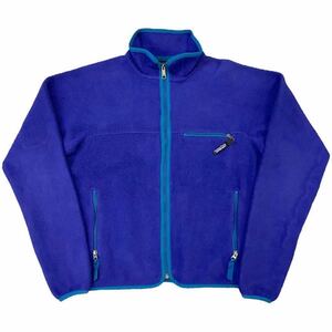 90s USA製 patagonia フリース ジャケット Sサイズ ネイビー 25260 パタゴニア フルジップ 1992年製 ヴィンテージ