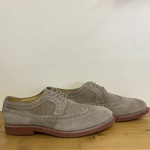 MERCANTI FIORENTINI レザー シューズ 9 1\2M ベージュ スエード ウィングチップ オックスフォード リラックスドレスシューズ_画像5